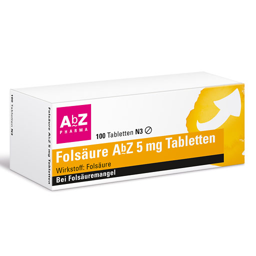 FOLS&Auml;URE AbZ 5 mg Tabletten - bei Fols&auml;uremangel