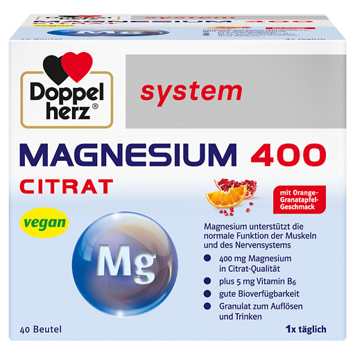 DOPPELHERZ Magnesium 400 Citrat system Granulat