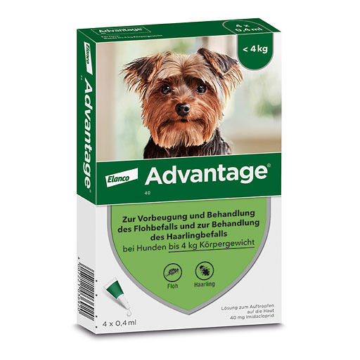 ADVANTAGE 40 L&ouml;sung f.Hunde bis 4 kg