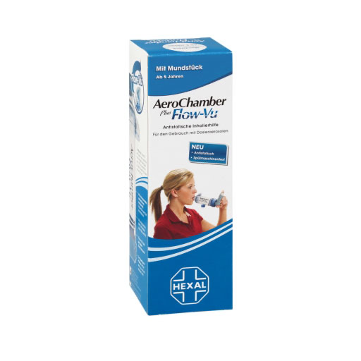 AEROCHAMBER m.Mundst&uuml;ck Erw.u.Kdr.ab 5 Jahre blau