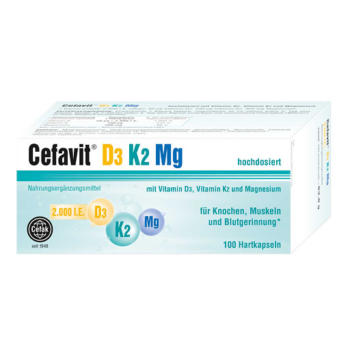 CEFAVIT D3 K2 Mg 2.000 I.E. Hartkapseln