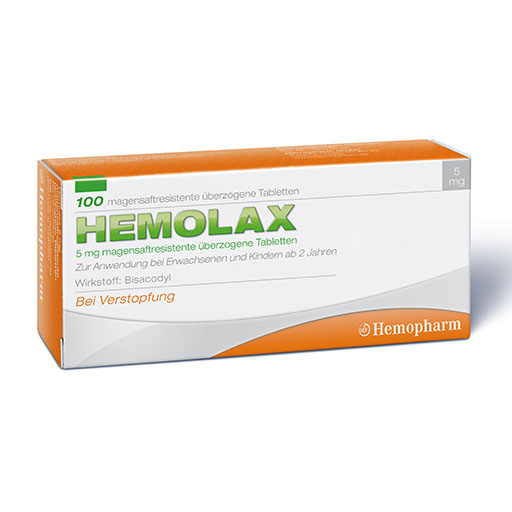 HEMOLAX 5 mg magensaftresistente &uuml;berzogene Tabl.